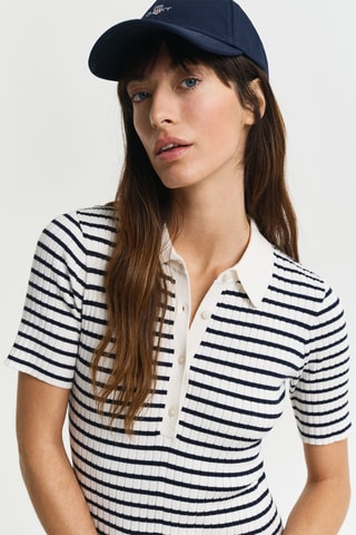 Abito a polo in cotone bio - Bianco