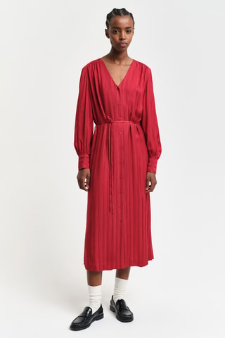 Abito a camicia relaxed - Rosso
