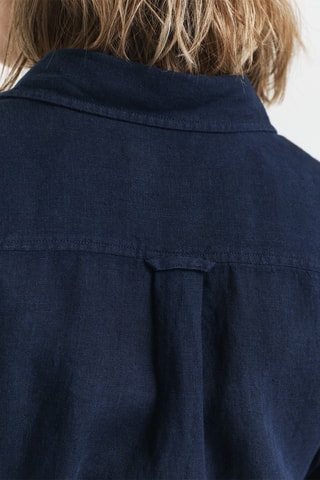 Abito a camicia in lino - Navy