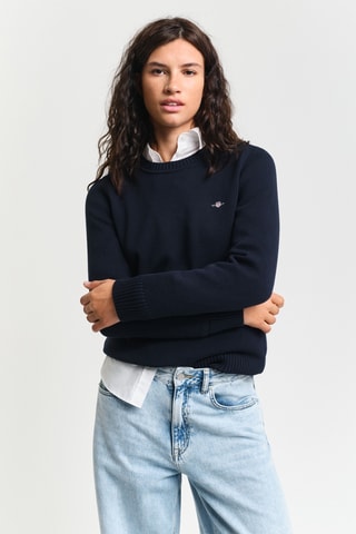 Maglia in cotone bio - Navy