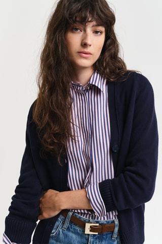 Cardigan in cotone bio - Navy