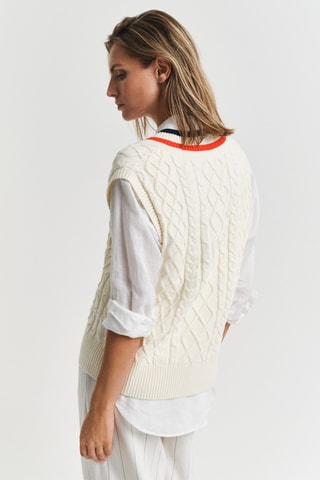 Gilet in cotone bio - Ecrù