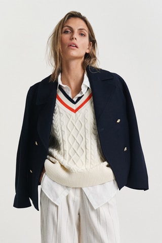 Gilet in cotone bio - Ecrù