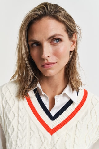 Gilet in cotone bio - Ecrù