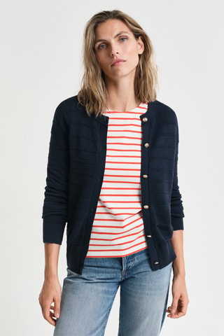 Cardigan in cotone bio - Navy