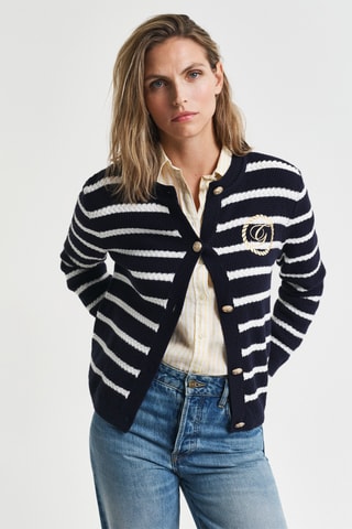 Cardigan in cotone bio - Navy