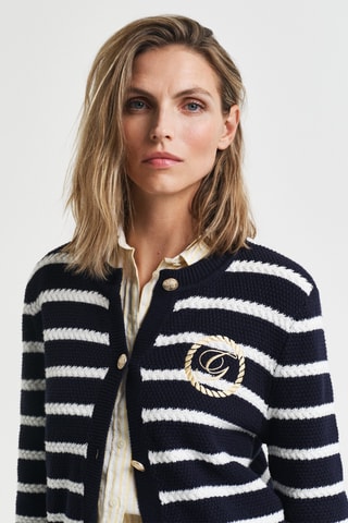 Cardigan in cotone bio - Navy