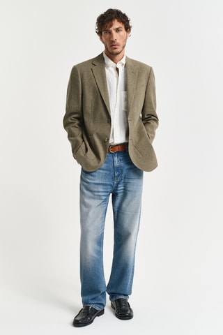Giacca da completo slim in lino - Kaki