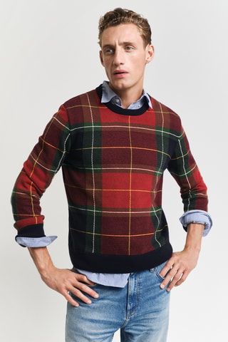 Maglia in cotone bio e lana - Rosso