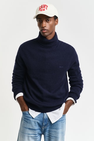 Maglia in lana e alpaca - Navy