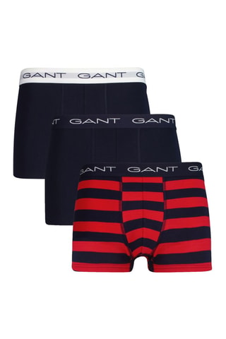 3 parigamba in cotone bio - Navy e rosso