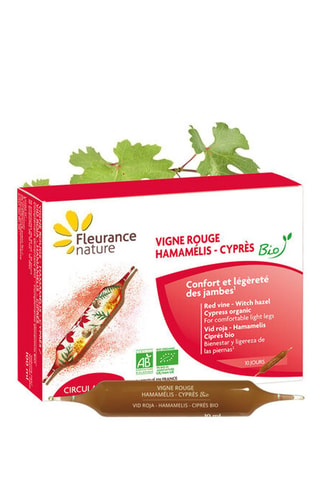 ##Vigne rouge hamamélis cyprès bio en ampoules Boîte de 10 ampoules