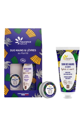 ##Duo baume lèvres et crème mains karité - Peaux sèches et abîmées - 2 produits