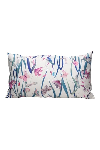 Almofada Butterfly - Branco - 60 x 35 cm - Branco e rosa