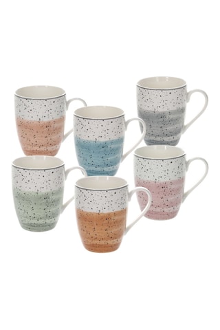 6 canecas em porcelana Sienna - 35 cl