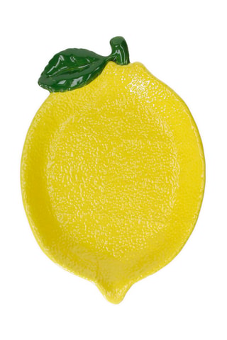 6 travessas de serviço em grés Relief Lemon Garden