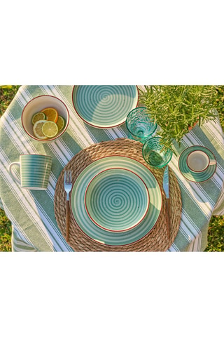 6 pratos rasos em arenito Urban Pastel - 27 cm