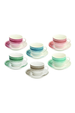 Serviço de chá em porcelana Iris Nanami - 12 peças
