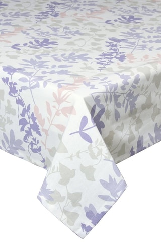 Toalha de mesa retangular - Malva - 150 x 350 cm  - Verde, violeta e rosa