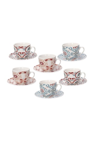 Serviço de café de porcelana Iris Ribeira - 6 pessoas