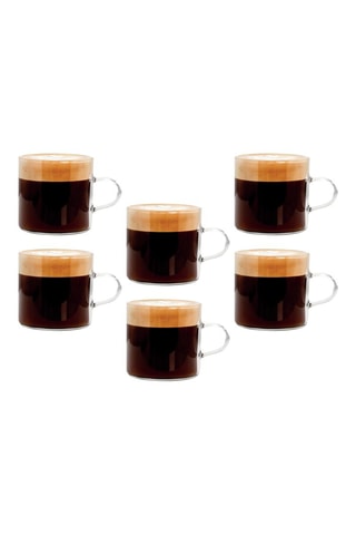 6 chávenas de café em vidro borossilicato Lyra - 13 cl