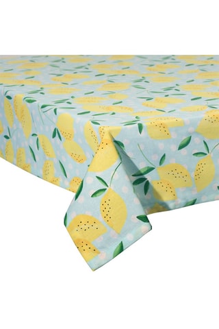 Toalha de mesa retangular Panarea - Azul claro e amarelo - 140 x 180 cm - Azul e amarelo