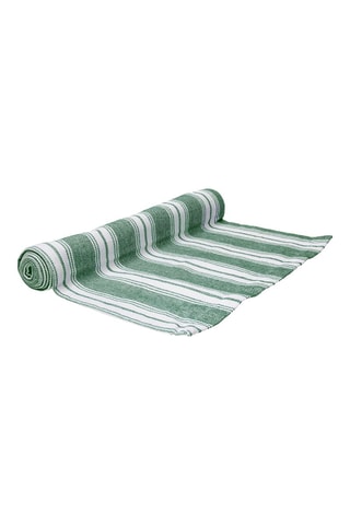 Caminho de mesa 40 x 140 cm - Branco e verde