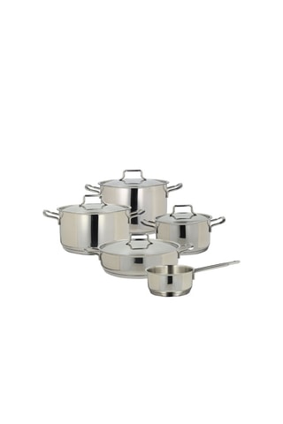 Trem de cozinha em aço inoxidável 9 peças