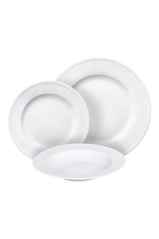 Serviço em porcelana Milano Bianco - 18 peças