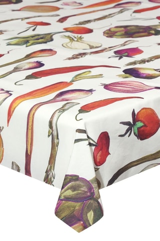 Toalha de mesa retangular - Branco e vermelho - 150 x 350 cm - Branco e vermelho