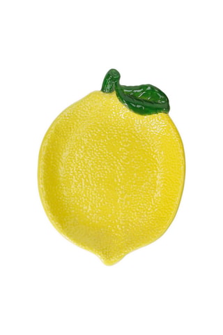 6 pratos rasos em cerâmica Lemon Garden - 21 x 16 x 2,1 cm