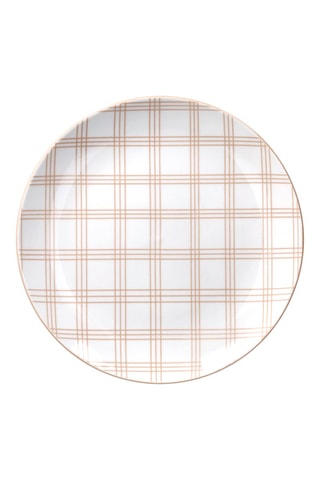 4 pratos de sobremesa em porcelana Madison Quadro Mandorla - 19 x 2,5 cm 