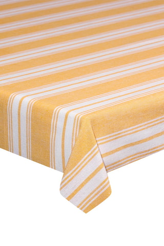 Toalha de mesa retangular Amarelo e branco - Branco e amarelo