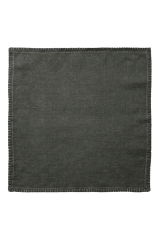 Servilleta de tela de lino Romance - Gris - 43 x 43 cm