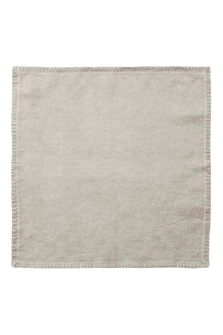 Servilleta de tela de lino Romance - Beige - 43 x 43 cm