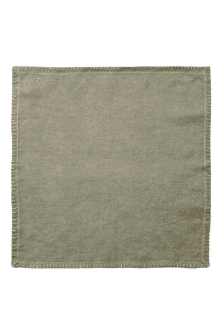 Servilleta de tela de lino Romance - Caqui - 43 x 43 cm