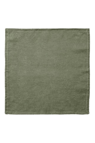 Servilleta de tela de lino Romance - Caqui - 43 x 43 cm