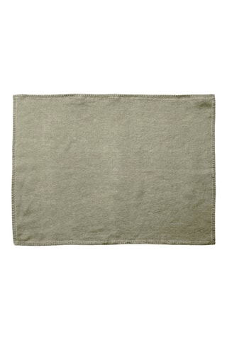 Mantel individual de lino - Verde - 37 x 50 cm