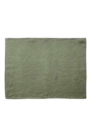 Mantel individual de lino - Verde salvia - 37 x 50 cm