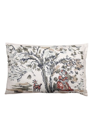 Funda de cojín Milady - Gris y rojo - 40 x 60 cm