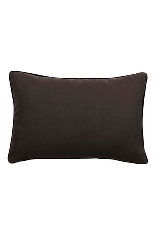 Funda de cojín de lino Prelude - Marrón oscuro - 40 x 60 cm