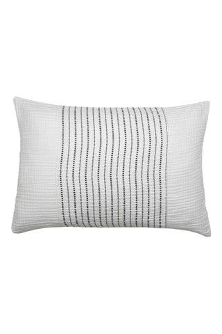 Funda de cojín de lino Imani - Blanco - 40 x 60 cm