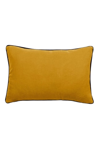 Funda de cojín de lino Prelude - Mostaza - 55 x 80 cm