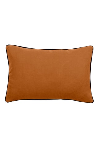 Funda de cojín de lino Prelude - Rojo teja - 55 x 80 cm