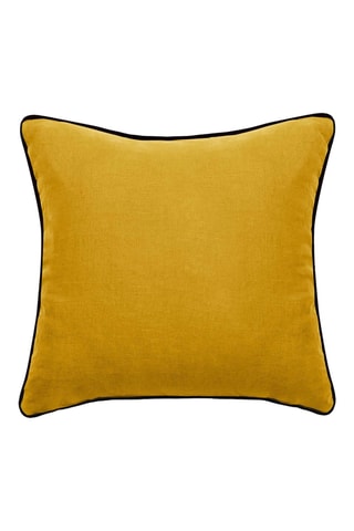 Funda de cojín de lino Prelude - Amarillo - 80 x 80 cm