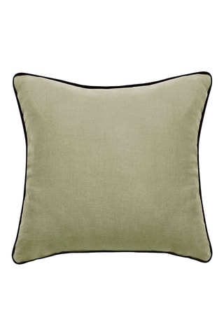 Funda de cojín de lino mezclado Prelude - Verde - 80 x 80 cm