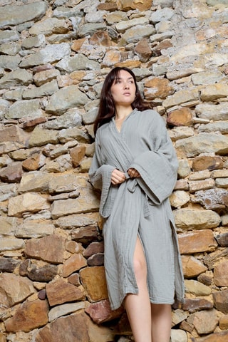 Kimono de lino - Gris