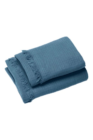 Toalla de ducha y toalla de mano Kea - Azul marino