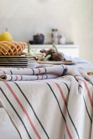 Mantel rectangular Hoshi - Blanco y azul