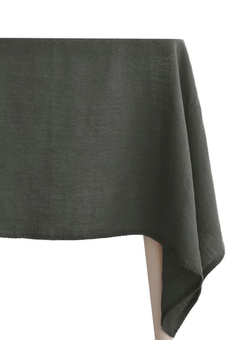 Mantel rectangular de lino Romance - Negro